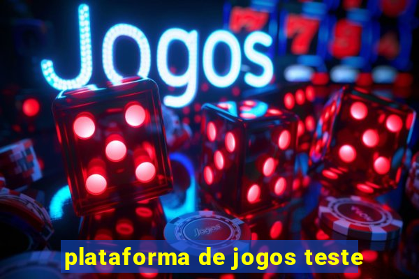 plataforma de jogos teste